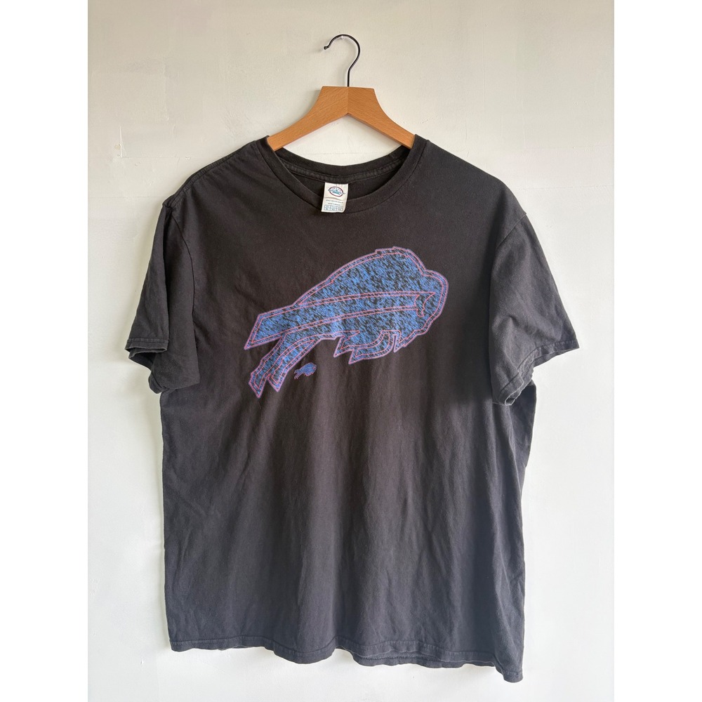 Buffalo Bills Graphic T-Shirt Mens XL Black Delta Ringspun Cotton NFL Fan Tee